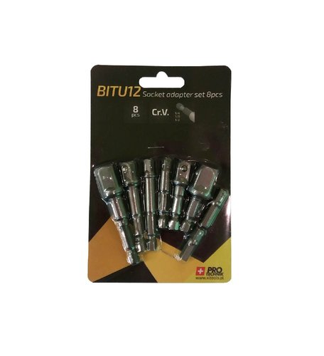 Sada adaptr bit-1/4&quot;-1/2&quot;-8ks
